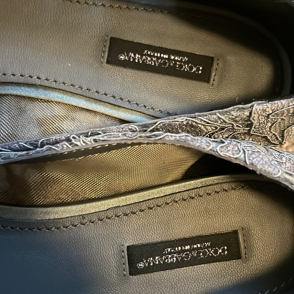 Dolce & Gabbana Vally lace crystals flats, grey, New with full packaging, 39 - Picture 3 of 15